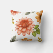 Fiery Dahlia Bloom クッション (裏面)