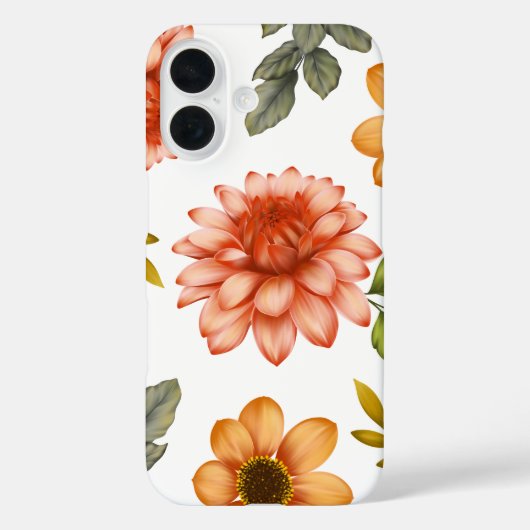 Fiery Dahlia Bloom  Case-Mate iPhoneケース (裏面)