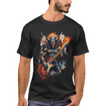 Fiery Demon GuitaristヘビーメタルTシャツ
