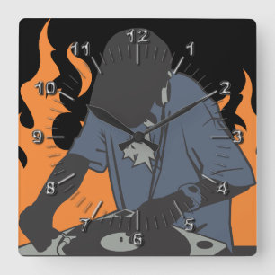 Fiery Dj スクエア壁時計