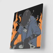 Fiery Dj スクエア壁時計 (傾斜)