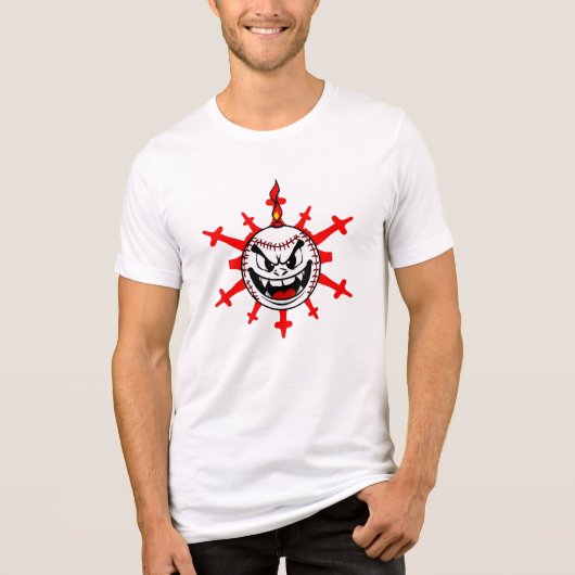 Fiery Fury Baseball Bomb トライブレンドTシャツ (正面)