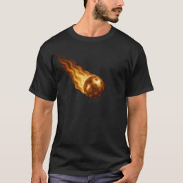 Fiery Golden Flames - Pickleball Player Life Black Tシャツ
