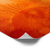 Fiery Horse Leaps, Orange Gold, Artistic Grunge  ポスター (角)