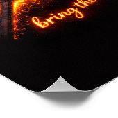 Fiery Lacrosse Poster – “Bring the Heat” Wall Art  ポスター (角)