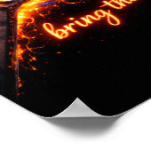 Fiery Lacrosse Stick Poster – “Bring the Heat” Spo ポスター (角)