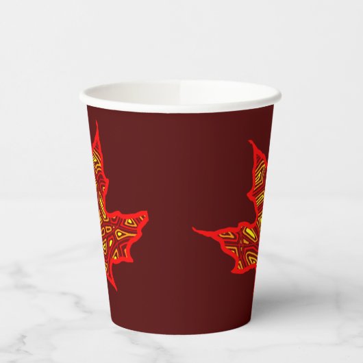 Fiery Leaf Paper Cup 紙コップ (左)