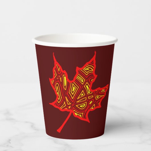 Fiery Leaf Paper Cup 紙コップ (正面)
