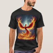  Fiery Phoenix Mythical Art T-Shirt  Tシャツ (正面)