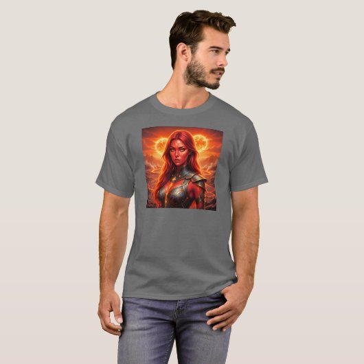 Fiery Redhead on a burning planet! Tシャツ (正面フル)