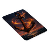 Fiery Rustic Anchor – Nautical Fantasy Wall Art マグネット (右側)
