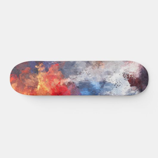 Fiery Sky Storm Abstract Skateboard スケートボード (横)