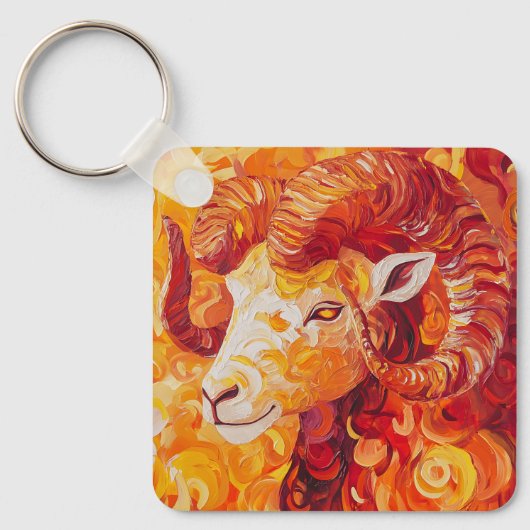 Fiery Solar Capricorn Spirit キーホルダー (正面)