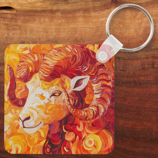 Fiery Solar Capricorn Spirit キーホルダー (裏面)