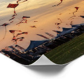 Fiery Sunset Kites - Festival Silhouettes ポスター (角)