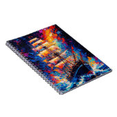 Fiery Sunset Tall Ship Abstract Painting Nautical  ノートブック (右側)