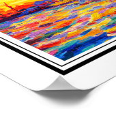 Fiery Sunset Tall Ship – Colorful Impressionist Na ポスター (角)