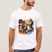 Fiery Wave Duo Skate Adventure Tシャツ (正面)