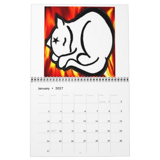 FieryStarCatのカレンダー カレンダー (1月 2027)