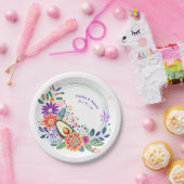 FIESTAカクティフォーカルフラワーズカスタム ペーパープレート (パーティー)