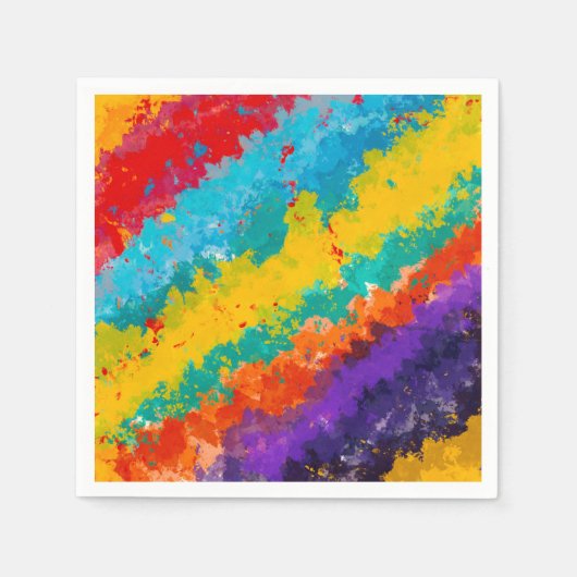 Fiestaカラー絵を描ス・スプラッシュカラフル・パーティー スタンダードカクテルナプキン (正面)