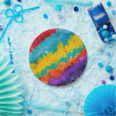 Fiestaカラー絵を描ス・スプラッシュカラフル・パーティー ペーパープレート (パーティー)