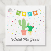 Fiestaサボテンカラフルの赤ちゃんシャワーを成長する フェイバータグ (正面)