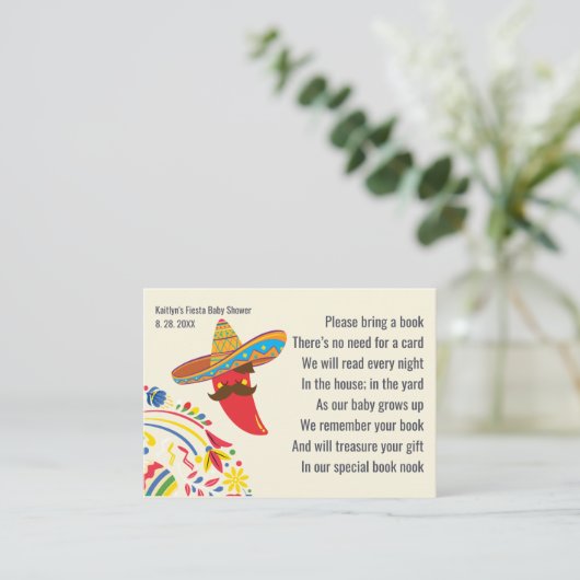 Fiestaスペインのベビーシャワーエンクロージャカード エンクロージャーカード (スタンド正面)