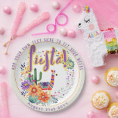 FIESTAドラマラマ民俗芸術の花カスタム ペーパープレート (パーティー)