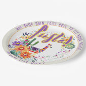 FIESTAドラマラマ民俗芸術の花カスタム ペーパープレート (アングル)