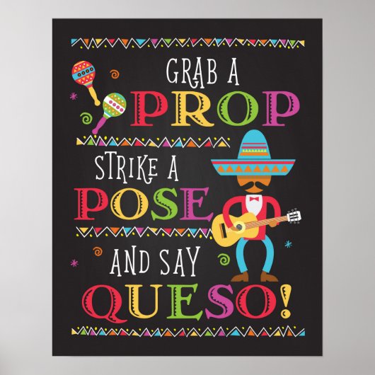 Fiestaパーティーフォトプロップブースポスター ポスター (正面)