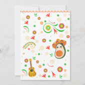 fiestaベビーシャワーメキシコフォーク 招待状 (裏面)