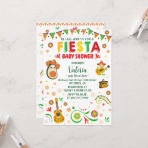 fiestaベビーシャワーメキシコフォーク 招待状
