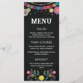 Fiestaメニュー、編集可能な印刷可能メニュー メニュー (正面)