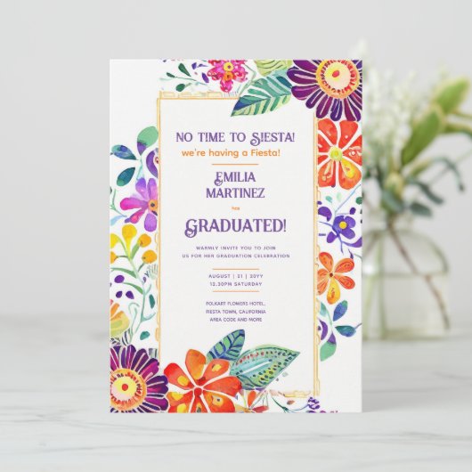 FIESTA卒業式フォーカルフラワーズテーマ 招待状 (スタンド正面)
