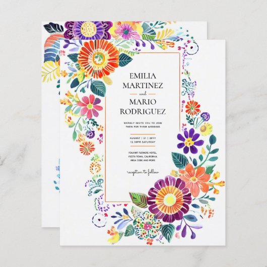 FIESTA'結婚's - Folkart Flowers モダン (正面/裏面)