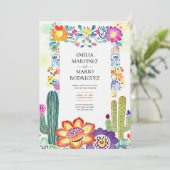 FIESTA'結婚's - Folkart Flowers モダン 招待状 (スタンド正面)