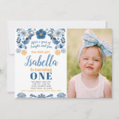 Fiesta誕生日招待状と写真 招待状 (正面)