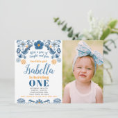 Fiesta誕生日招待状と写真 招待状 (スタンド正面)