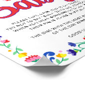 Fiesta赤ちゃんシャワーゲーム言わないベビー ポスター (角)