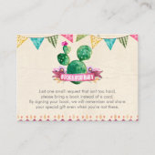 Fiesta赤ちゃんシャワーブックリクエストエンクロージャカード エンクロージャーカード (正面)