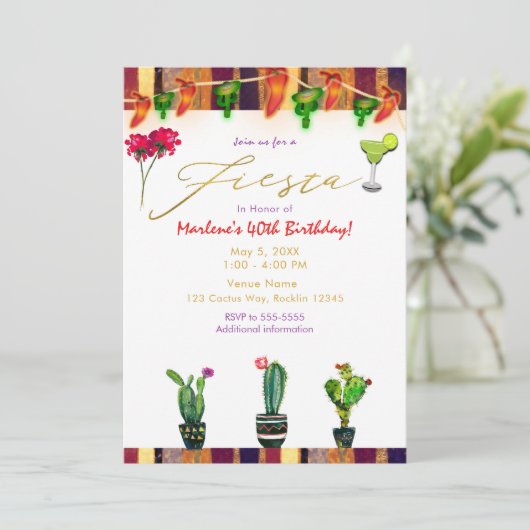 FIESTA金ゴールドサウスウエストサクションサボティバースデーパーティー 招待状 (スタンド正面)