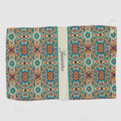 Fiesta開花、カスタマイズ可能 ゴルフタオル (横)