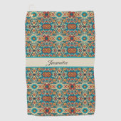 Fiesta開花、カスタマイズ可能 ゴルフタオル (正面)