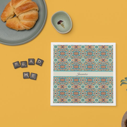 Fiesta開花、カスタマイズ可能 スタンダードカクテルナプキン