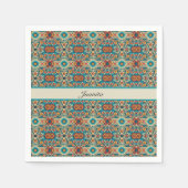 Fiesta開花、カスタマイズ可能 スタンダードカクテルナプキン (正面)