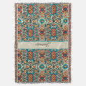 Fiesta開花、カスタマイズ可能 スローブランケット (正面縦)