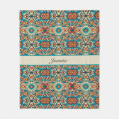 Fiesta開花、カスタマイズ可能 フリースブランケット (正面)