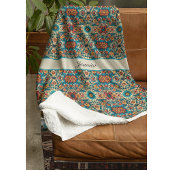 Fiesta開花、カスタマイズ可能 フリースブランケット