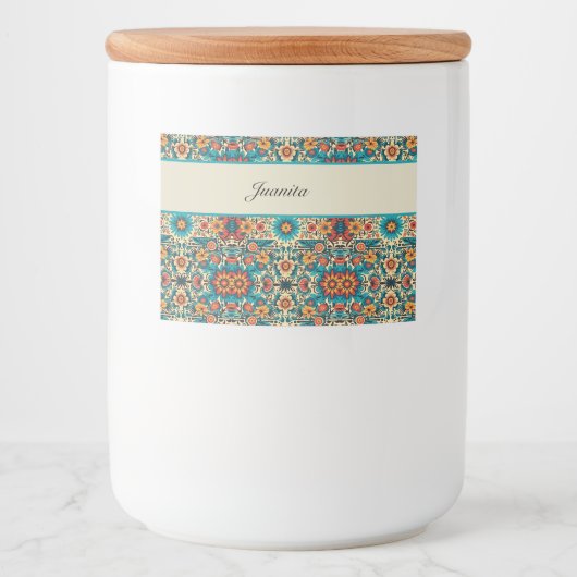 Fiesta開花、カスタマイズ可能 フードラベル (正面)